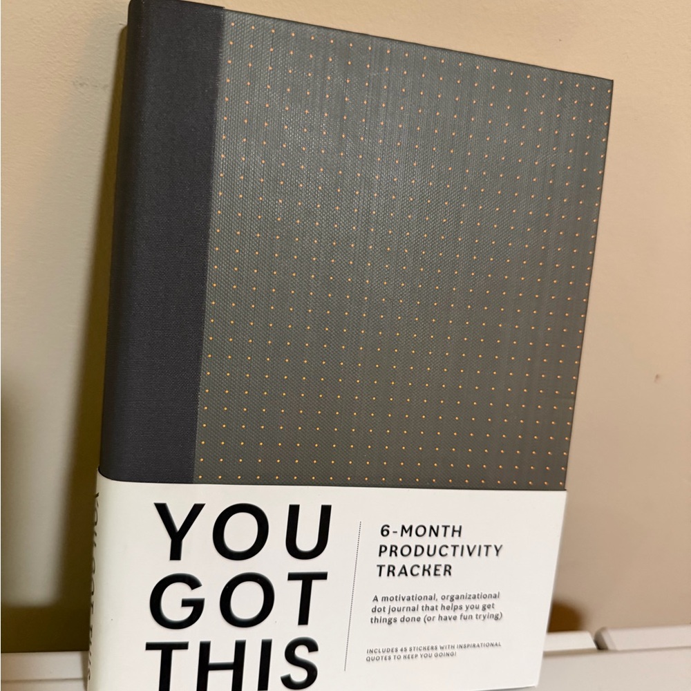 Knock Knock Gray and Gold Productivity Tracker